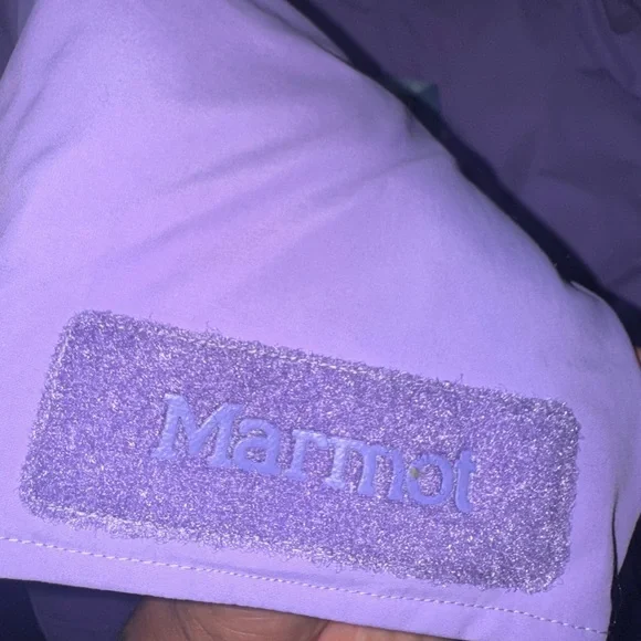 Marmot Purple Jacket with Yellow Accents - Picture 3 of 5